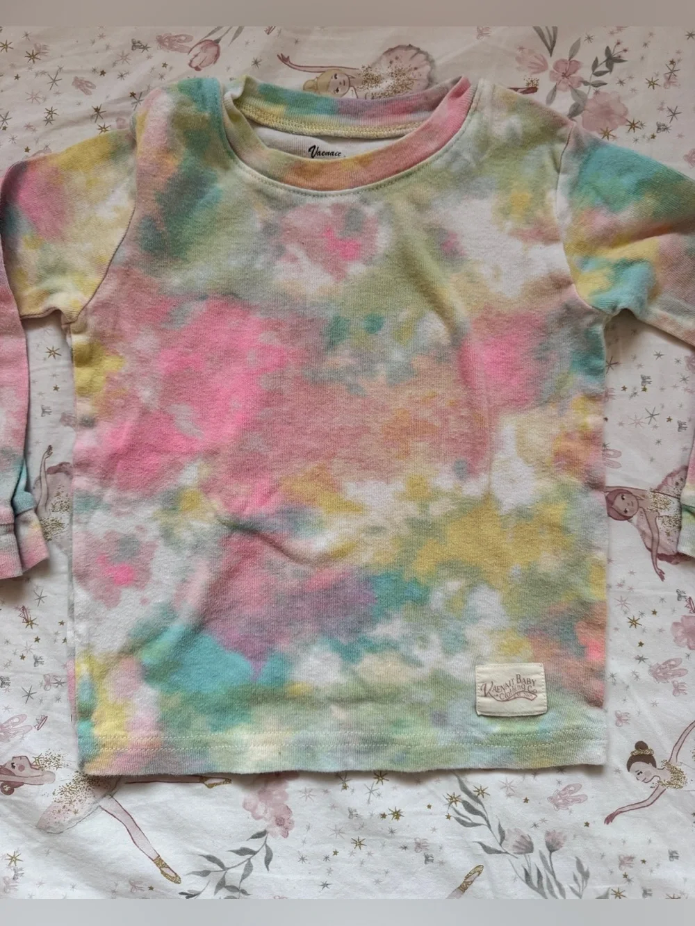 Vaenait Baby Bundle of 3 Girls 3T Cotton Pajamas Tie Dye Long Sleeve Lot